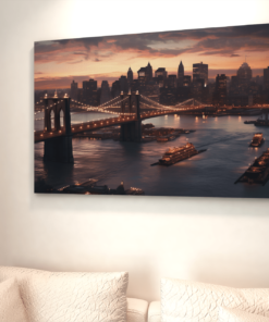 ALIVA 1348 new york city night canvas schilderij a