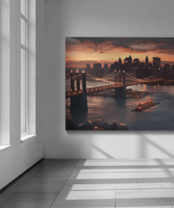 ALIVA 1348 new york city night canvas schilderij d