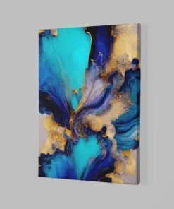 ALIVA 1349 blauwe marmer canvas schilderij a