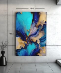 blauwe-marmer-canvas-schilderij-b