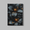 ALIVA 1351 bloem zwart canvas schilderij