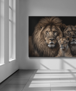 ALIVA 1360 leeuw familie canvas schilderij a