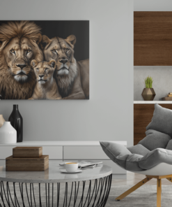 ALIVA 1360 leeuw familie canvas schilderij b