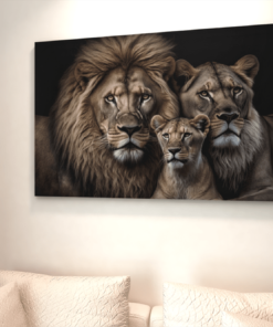 ALIVA 1360 leeuw familie canvas schilderij d