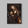 ALIVA 1364 vrouw portret met goud canvas schilderij