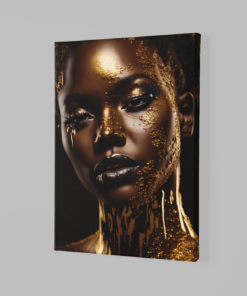 ALIVA 1365 vrouw portret goud canvas schilderij a