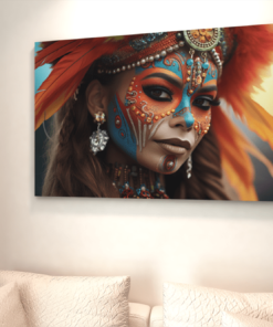 ALIVA 1367 vrouw met rode haar canvas schilderij b