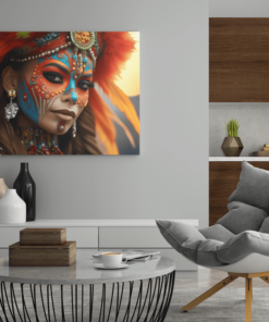 ALIVA 1367 vrouw met rode haar canvas schilderij c