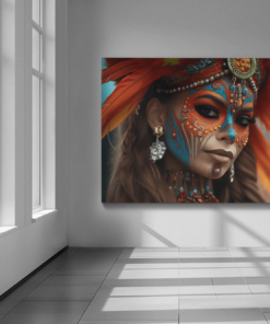 ALIVA 1367 vrouw met rode haar canvas schilderij d