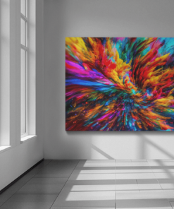 ALIVA 1368 kleuren explosie abstract canvas schilderij c
