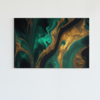 ALIVA 1369 groene marmer abstract canvas schilderij