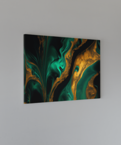 ALIVA 1369 groene marmer abstract canvas schilderij a