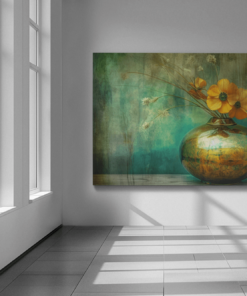 ALIVA 1370 vaas en gele bloemen canvas schilderij