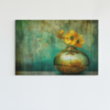 ALIVA 1370 vaas en gele bloemen canvas schilderij b