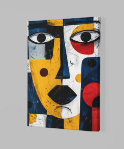 ALIVA 1373 moderne kunst vrouw gezicht canvas schilderij