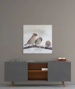 Vogels Glasschilderij