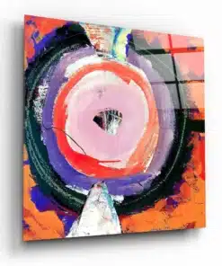 Complexiteit Abstract Glasschilderij ( 60x60 cm)