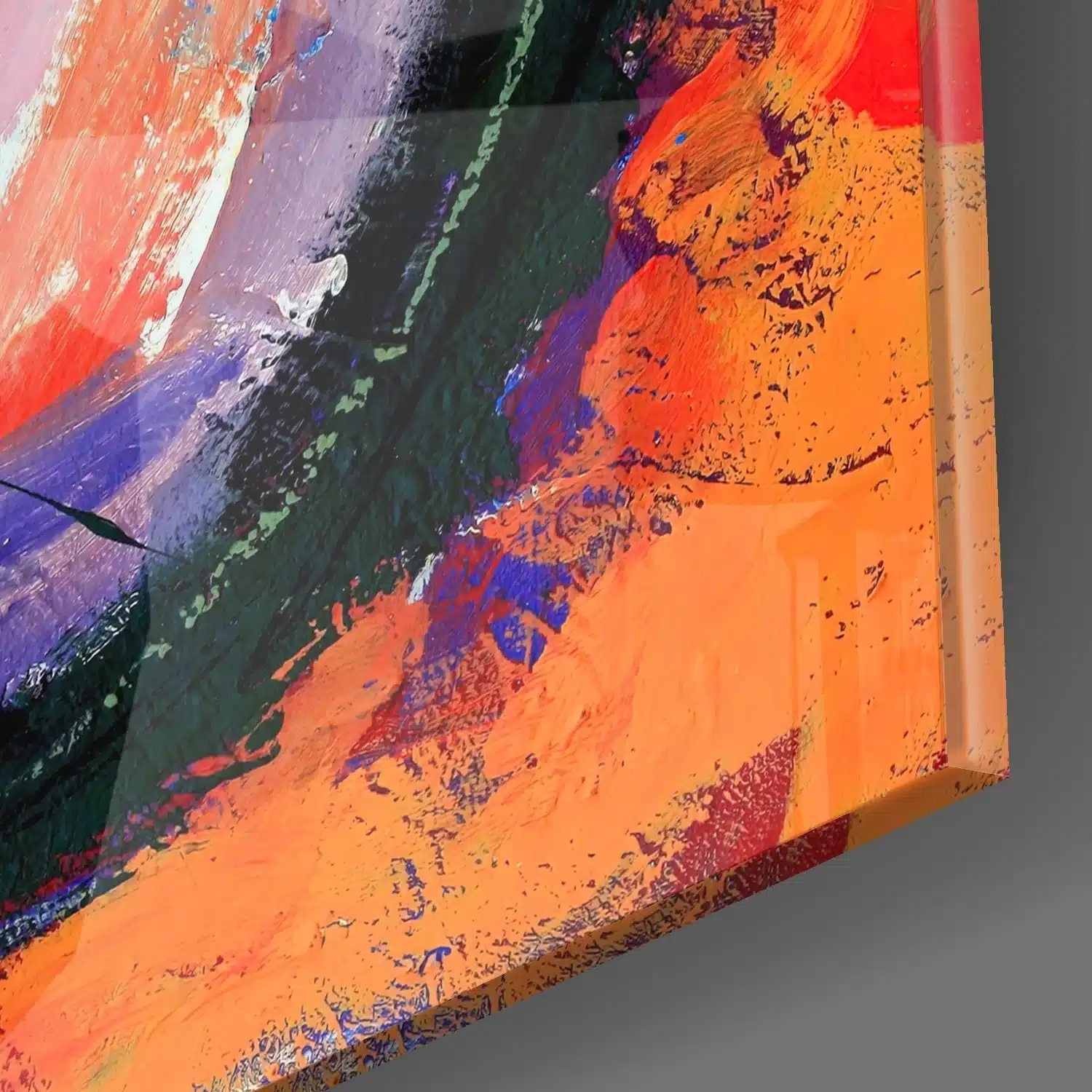 Complexiteit Abstract Glasschilderij ( 60x60 cm) - Afbeelding 2