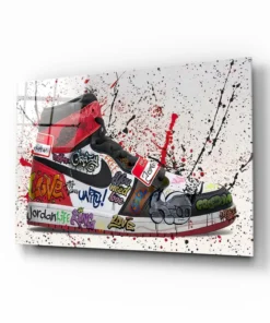 Glasschilderij Graffiti Schoenen