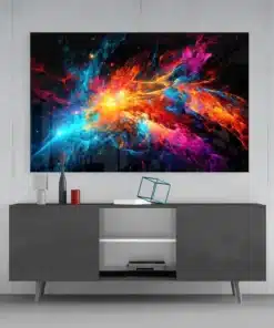 Kleuren van de ruimte Glasschilderij - Afbeelding 4