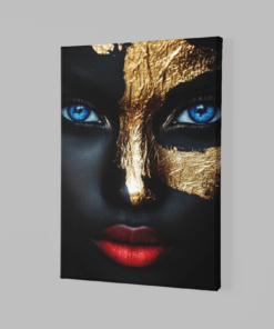 ALIVA 1376 vrouw met blauwe ogen canvas schilderij a
