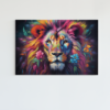 ALIVA 1377kleurrijke leeuwenkop canvas schilderij c