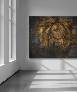 ALIVA 1378 wilde dieren leeuw op canvas a