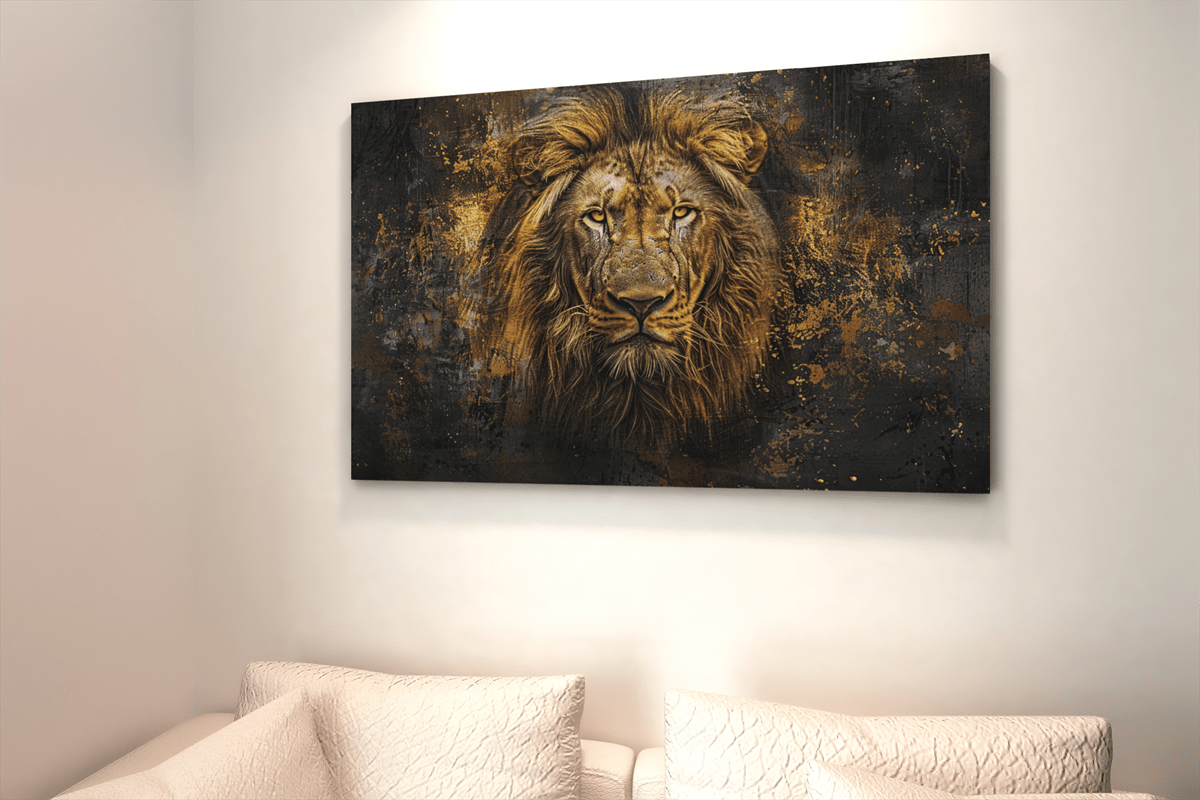 ALIVA 1378 wilde dieren leeuw op canvas b