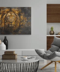 ALIVA 1378 wilde dieren leeuw op canvas d