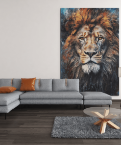 ALIVA 1379 leeuw portret canvas schilderij a
