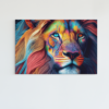 ALIVA 1381 regenboog kleuren leeuw canvas schilderij d