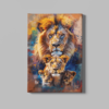 ALIVA 1382 leeuwen familie op canvas doek