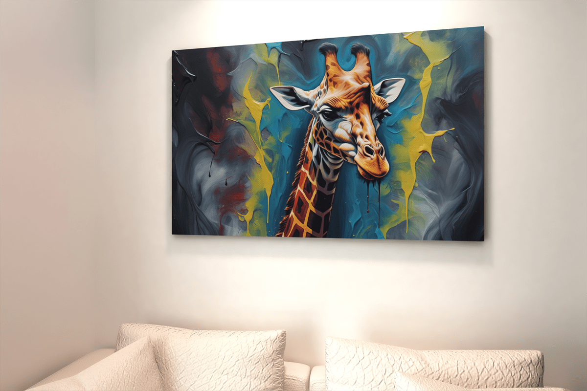 ALIVA 1387 giraffe olieverf canvas schilderij a