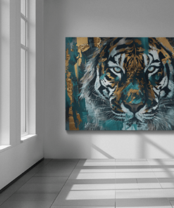 ALIVA 1388 tijger abstract canvas schilderij b