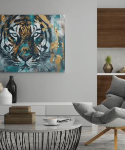 ALIVA 1388 tijger abstract canvas schilderij d