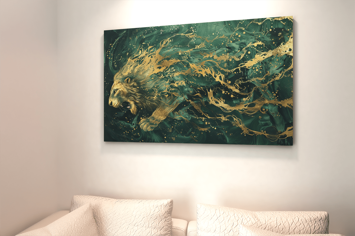 ALIVA 1389 abstracte leeuw canvas schilderij a