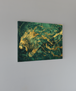 Alternative view of Abstracte Leeuw Canvas Schilderij