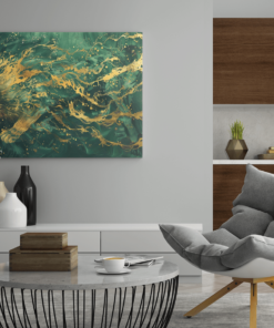 Abstracte Leeuw Canvas Schilderij - Afbeelding 3