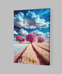 ALIVA 1393 roze bomen canvas schilderij a