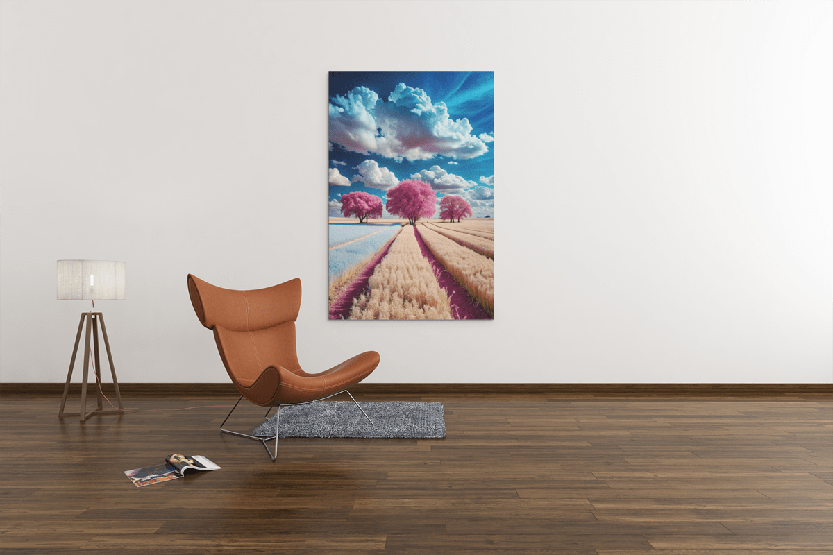 ALIVA 1393 roze bomen canvas schilderij c