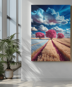 ALIVA 1393 roze bomen canvas schilderij d