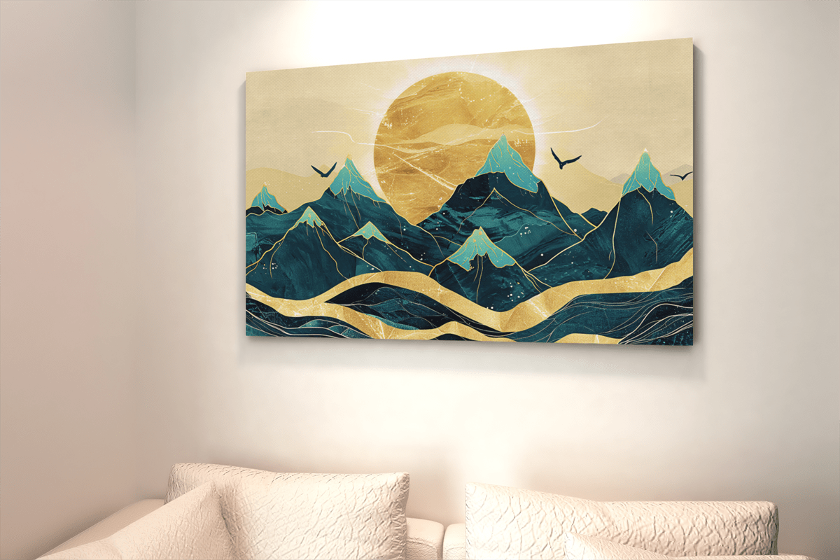 ALIVA 1394 abstracte landschap canvas schilderij d