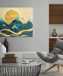 ALIVA 1394 abstracte landschap canvas schilderij f