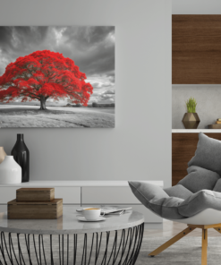 ALIVA 1395 rode boom canvas schilderij b