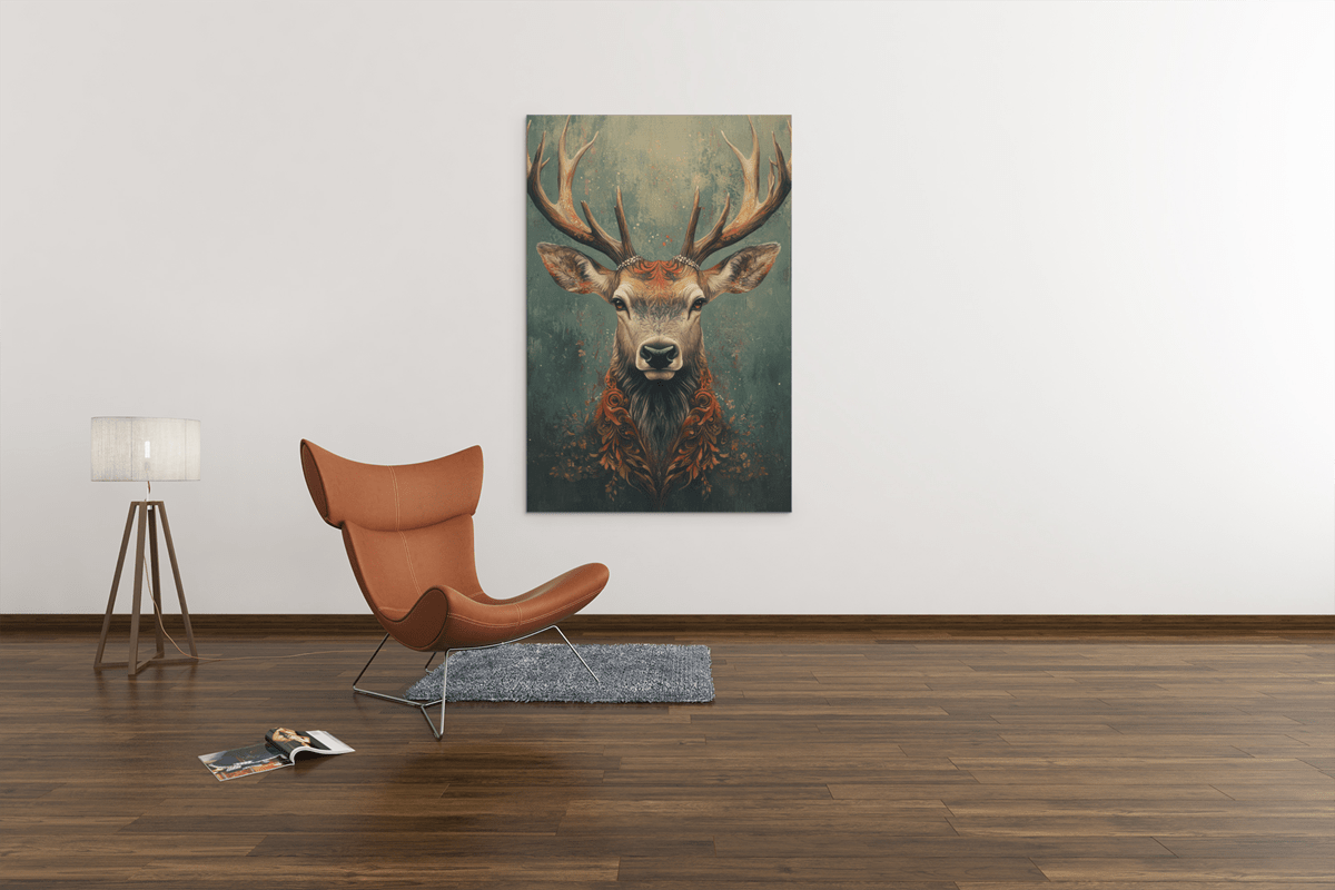 ALIVA 1397 hert portret Rechthoek schilderij a