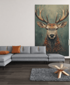 ALIVA 1397 hert portret Rechthoek schilderij c