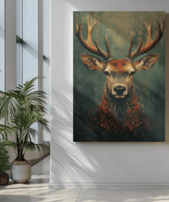 ALIVA 1397 hert portret Rechthoek schilderij d