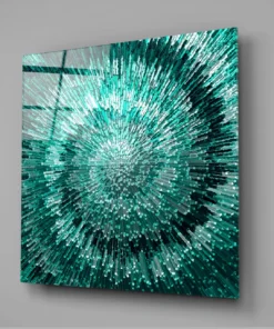 Alternative view of Groene Spiral Glasschilderij
