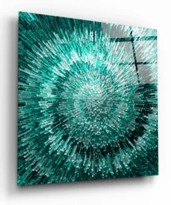 Groene Spiral Glasschilderij