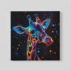 OEFE 1211 giraffe vierkant canvas schilderij a